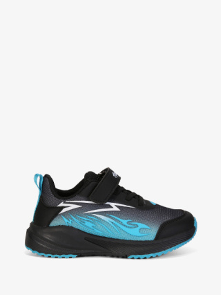 Buty sportowe #G1855P czarno-niebieskie