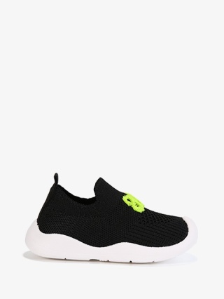 Buty sportowe #Z2425P czarno-zielone