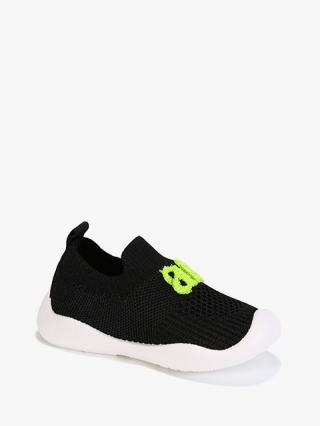 Buty sportowe #Z2425P czarno-zielone